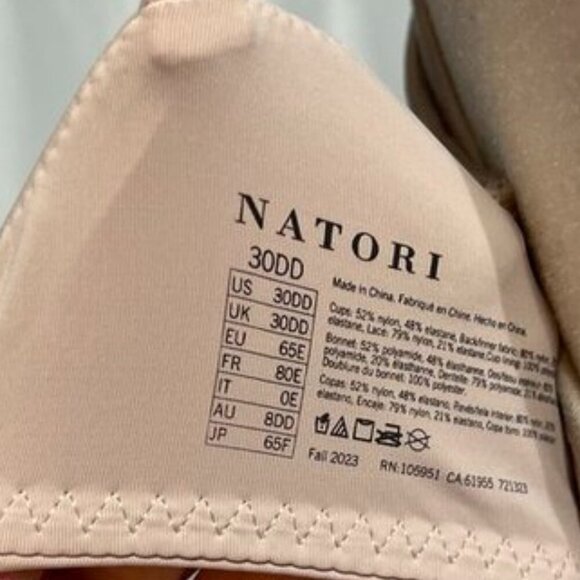 Natori 30DD Lightly Lined Underwire Bra Nude Beige Everyday Essential - Picture 11 of 15